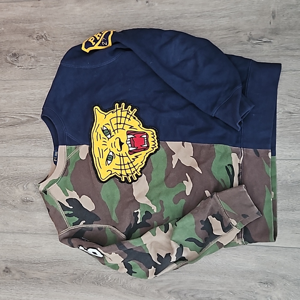 Polo Ralph Lauren half and half tiger sweatshirt boys size M